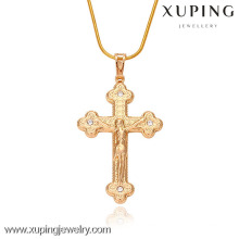 32161-Xuping Schmuck Mode Gold Religion Anhänger mit Kreuz